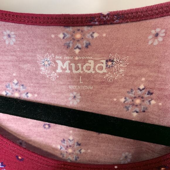 NWT Flowy Tank Top Sz Large Burgundy Blue Orange Medallion - Picture 10 of 10